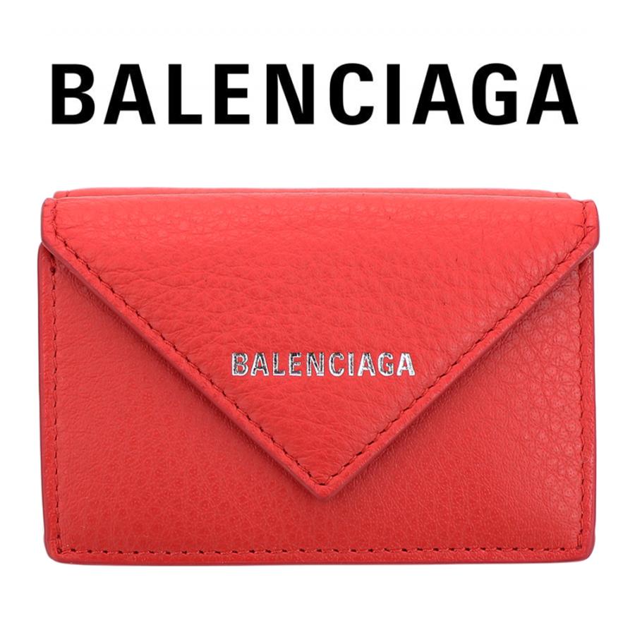 BALENCIAGA（バレンシアガ） 財布 三つ折り ミニ財布 ルージュタンゴ
