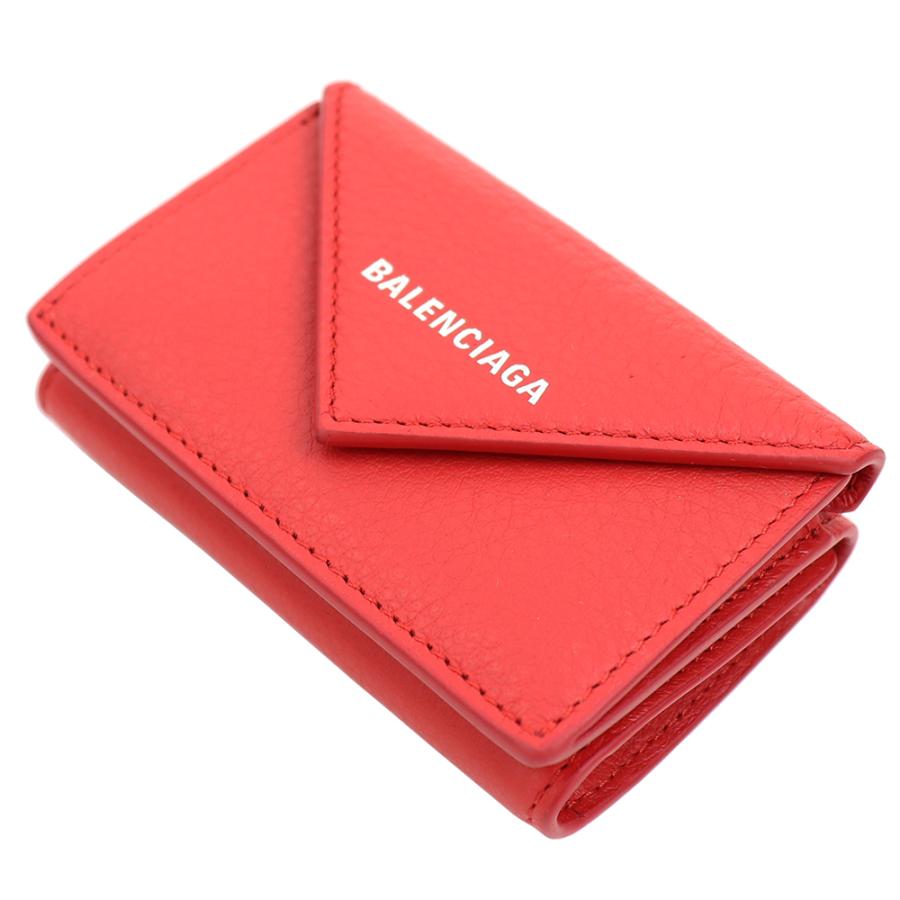 BALENCIAGA（バレンシアガ） 財布 三つ折り ミニ財布 ルージュタンゴ