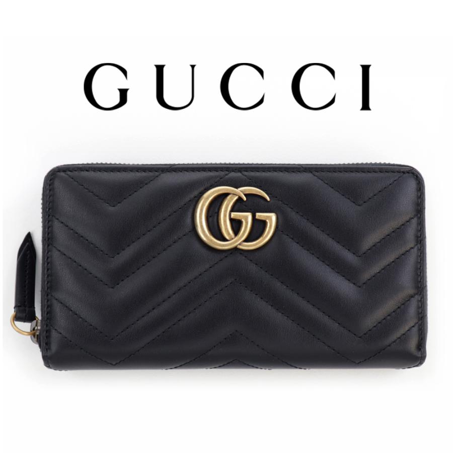 GUCCI（グッチ） 財布 長財布 ラウンドファスナー GGマーモント