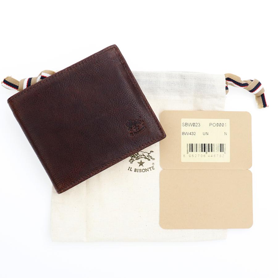 IL BISONTE（イルビゾンテ） 財布 二つ折り 小銭入れ付き ダーク