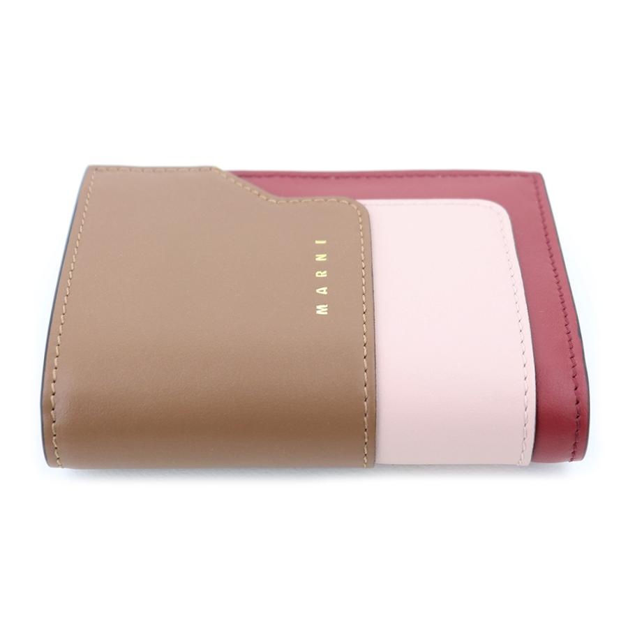 MARNI（マルニ） 財布 二つ折り財布 ゴールドブラウン ピンク