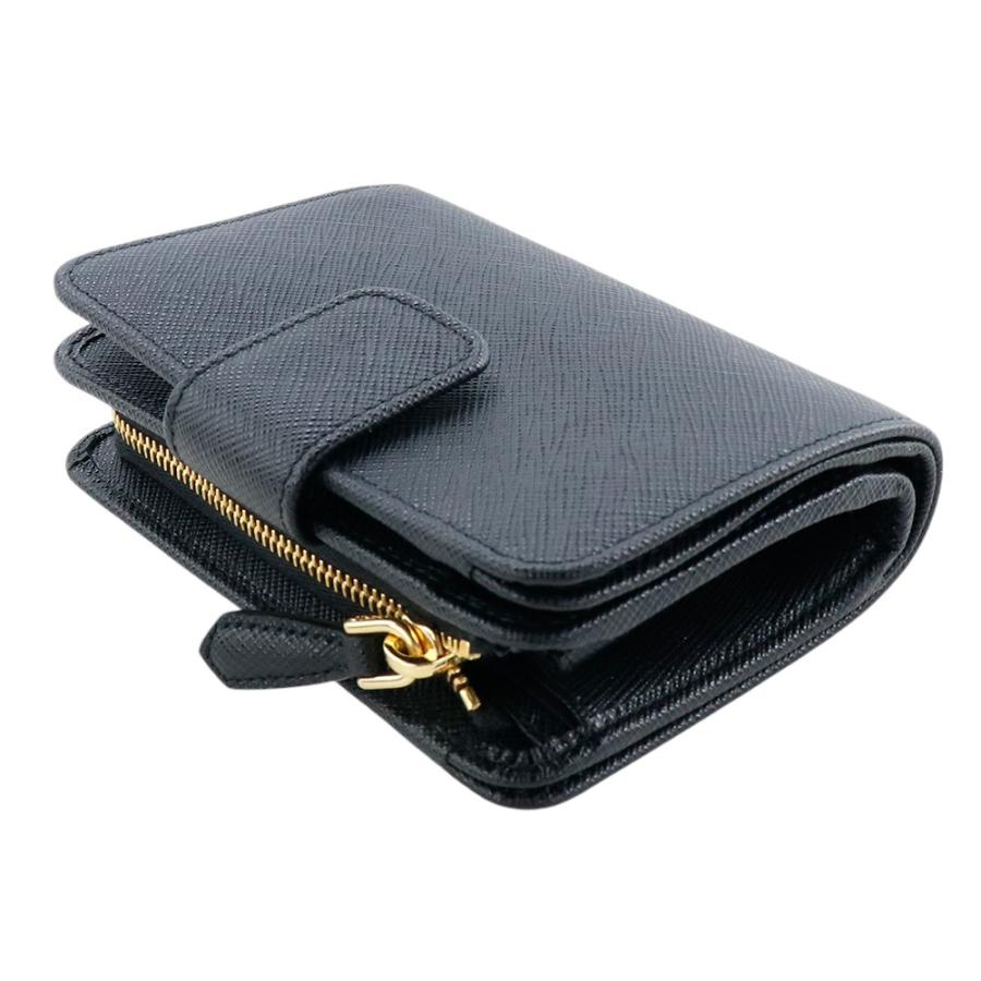 PRADA（プラダ） プタダ 財布 二つ折り フラップ PRADA SAFFIANO METAL