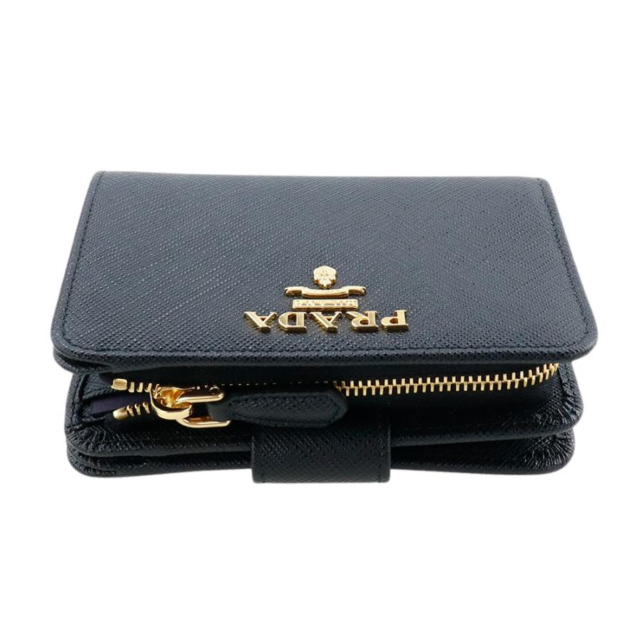 PRADA（プラダ） プタダ 財布 二つ折り フラップ PRADA SAFFIANO METAL