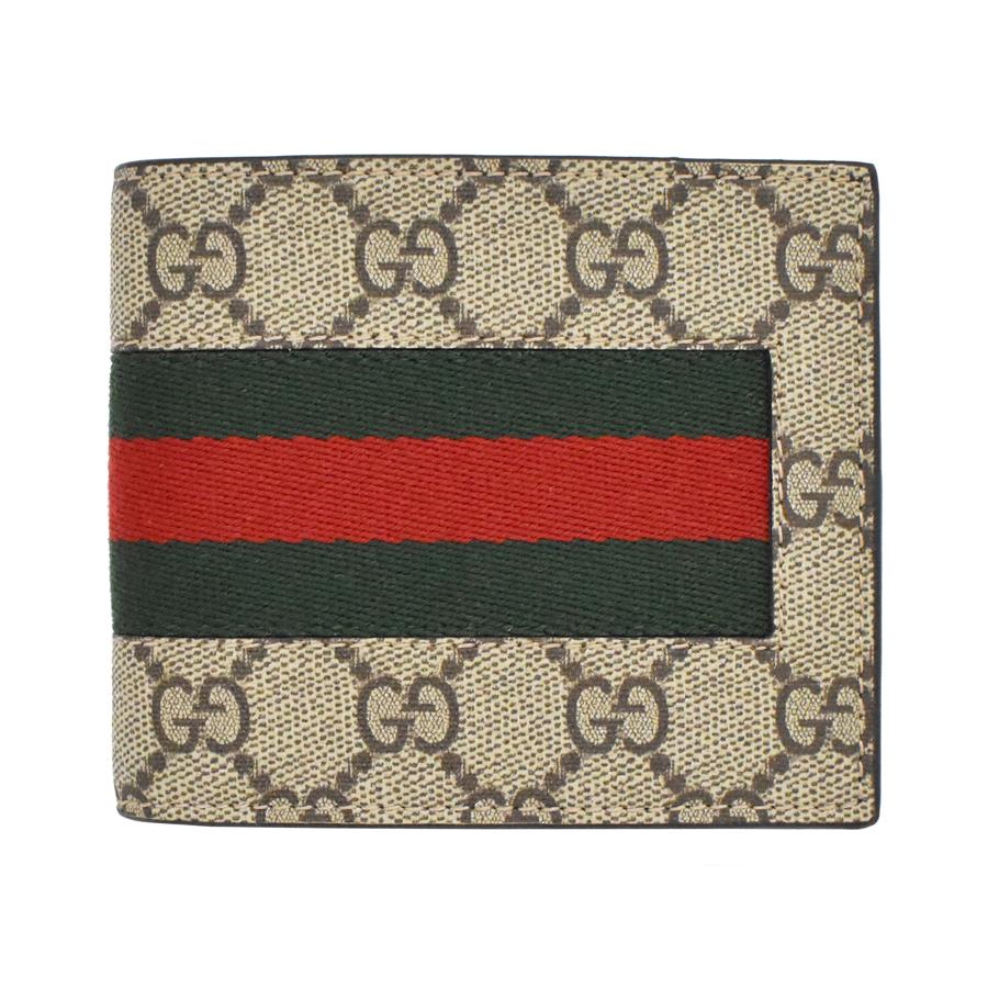 GGキャンバス グッチ財布 GUCCI 二つ折り財布 メンズ GGスプリーム