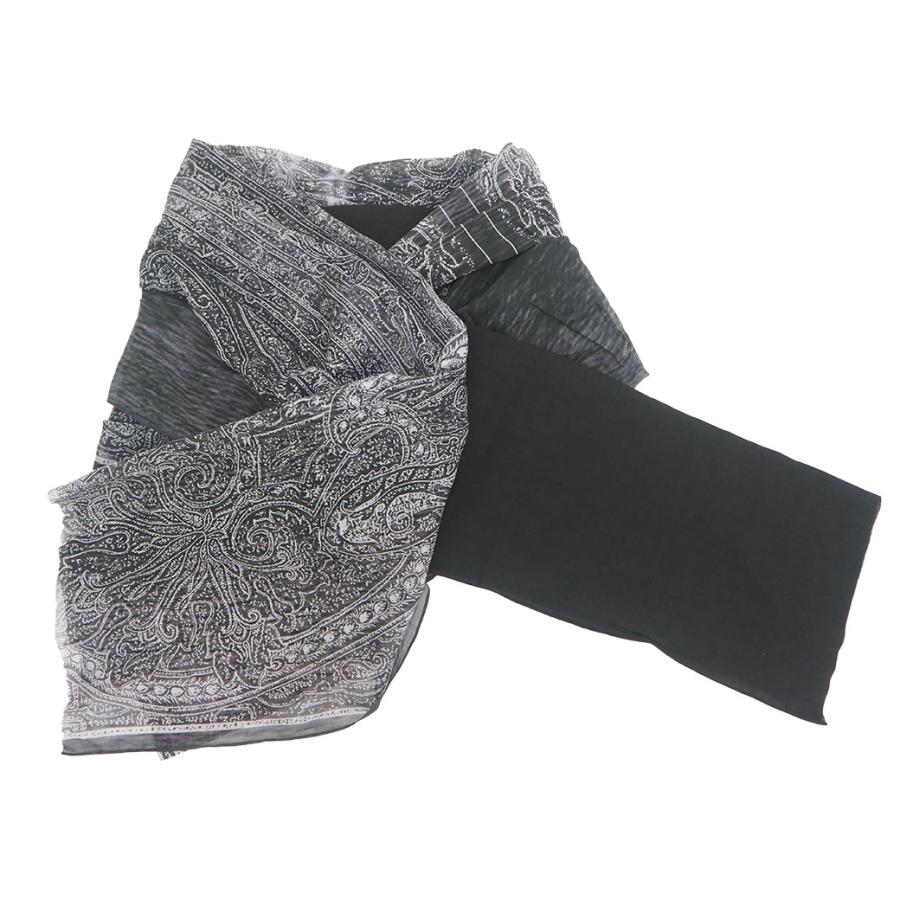 ヨウジヤマモト ストール ブラック グレー FH-L08-064 レディース 綿
