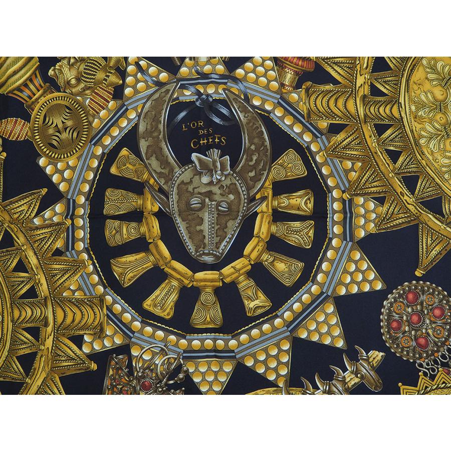 HERMES（エルメス） カレ 90 カレ90 スカーフ L'OR DES CHEFS 首長達の