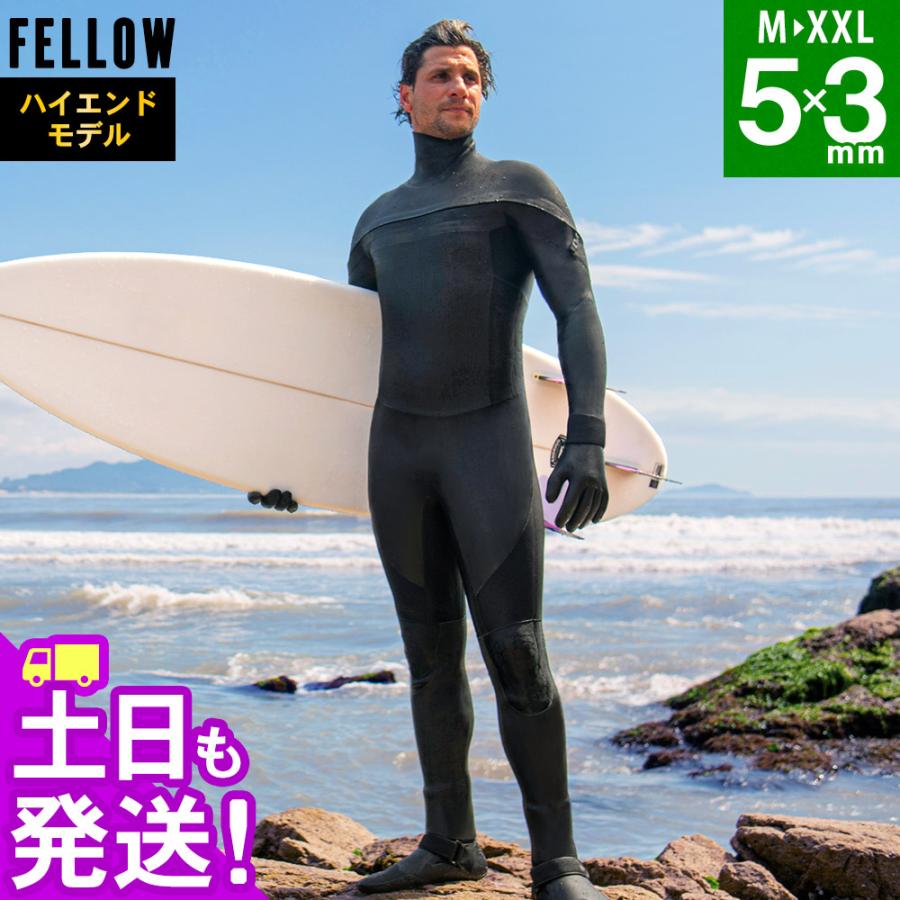 FELLOW 【3/8は10％OFF】FELLOW セミドライ ウェットスーツ メンズ 5