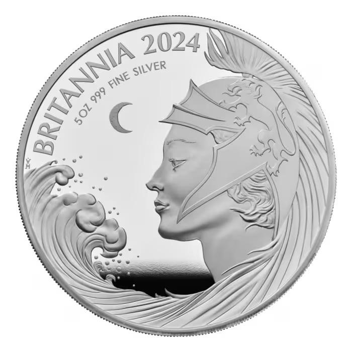 保証書・カプセル付き] 2024年 (新品) イギリス「ブリタニア」純銀 5