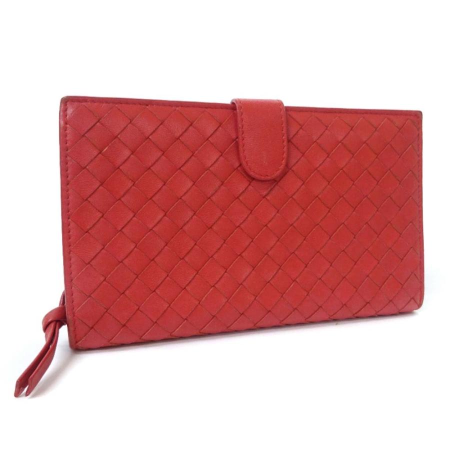 ボッテガヴェネタ イントレチャート 2つ折り 長財布 レディース レザー