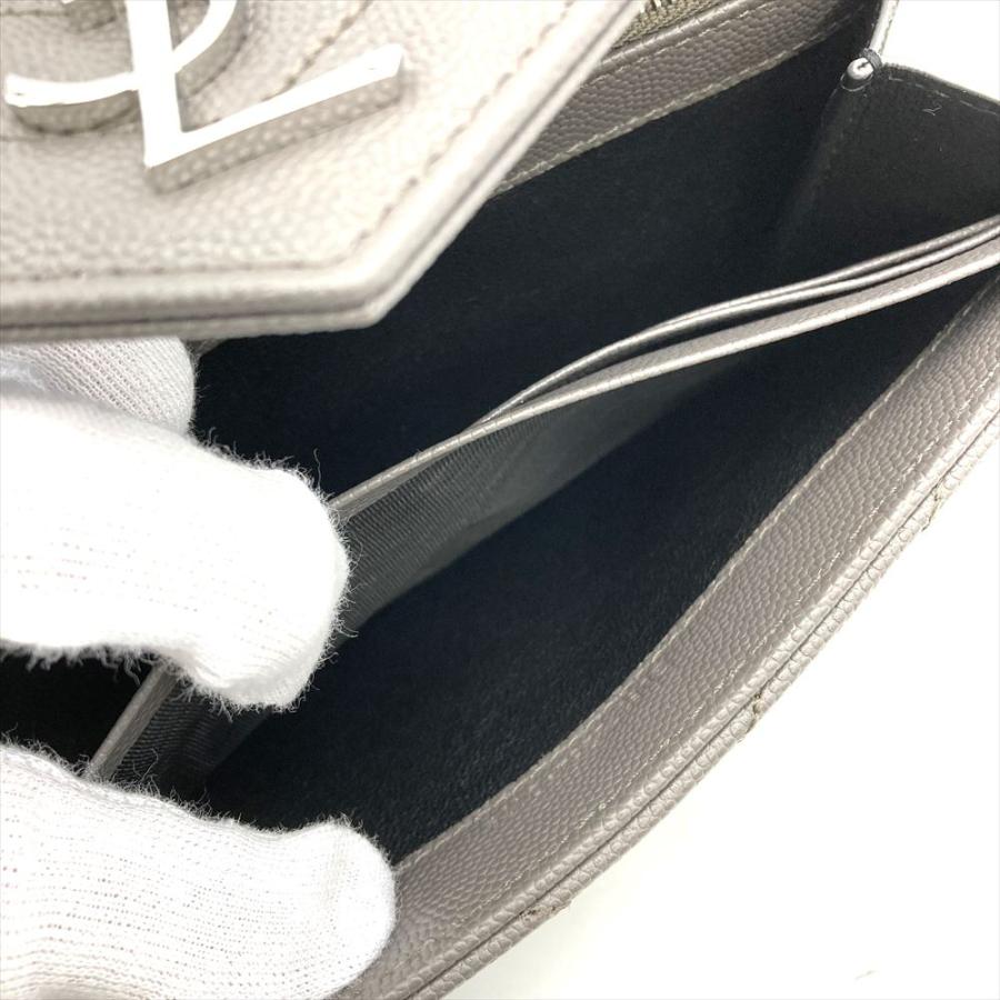 サンローラン SAINT LAURENT カサンドラ Vステッチ 長財布 レザー
