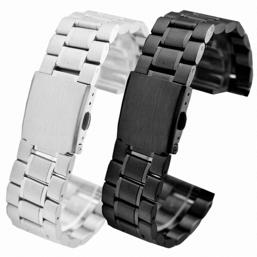 For SEIKO セイコー 交換用 腕時計ベルト 汎用品 ステンレスベルト 幅