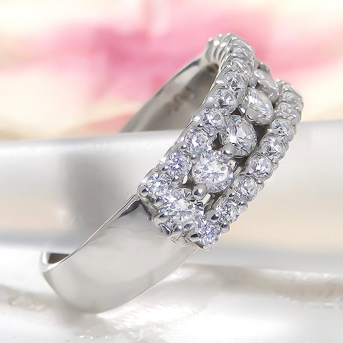 Pt900 1.0ct ダイヤモンド リング 送料無料 プラチナ PT Hカラー SI