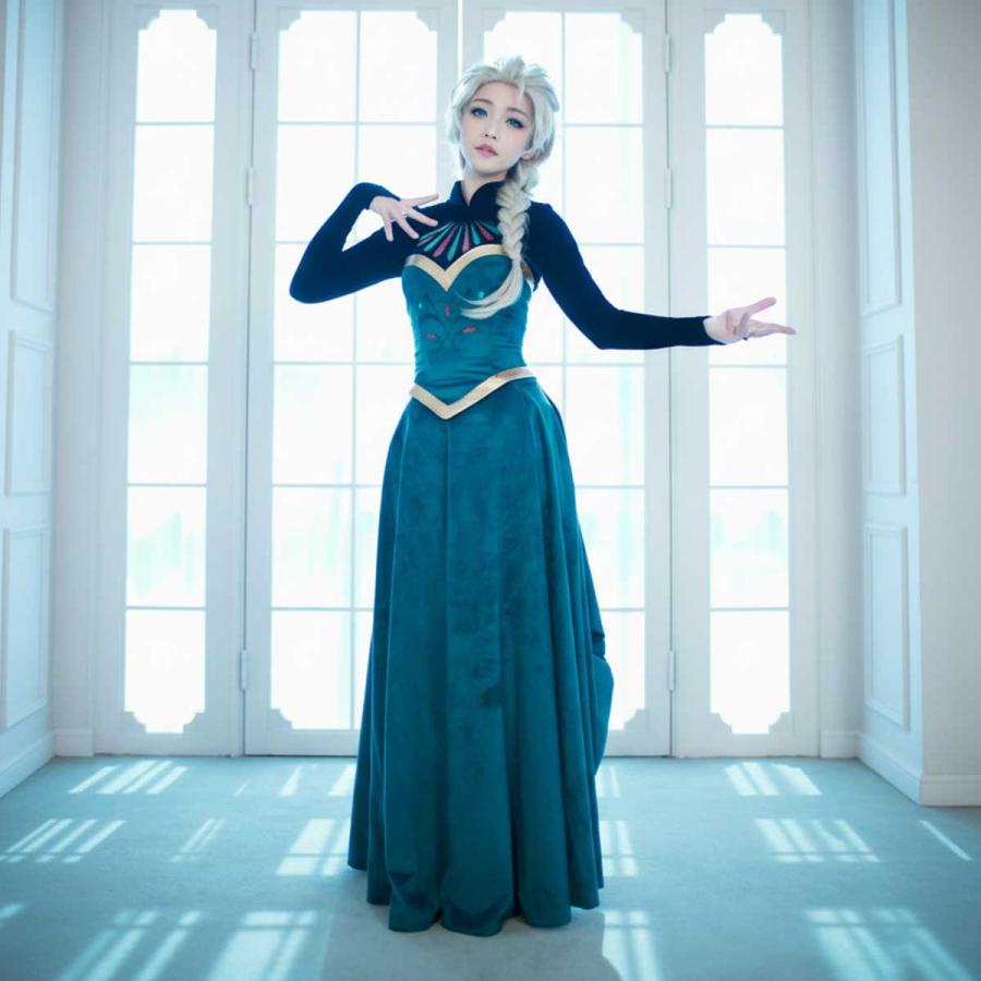 アナ雪 エルサ ドレス コスプレ レディース アナと雪の女王 プリンセス