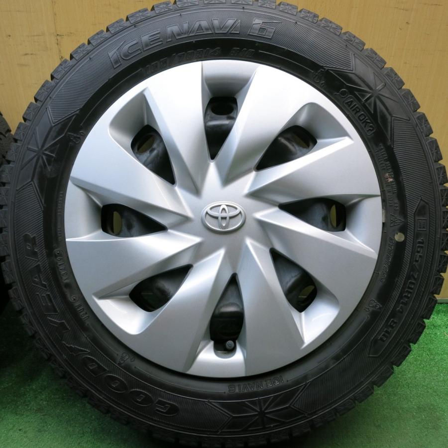 バリ溝！9分☆トヨタ ヴィッツ 純正 スチール 165/70R14 スタッドレス