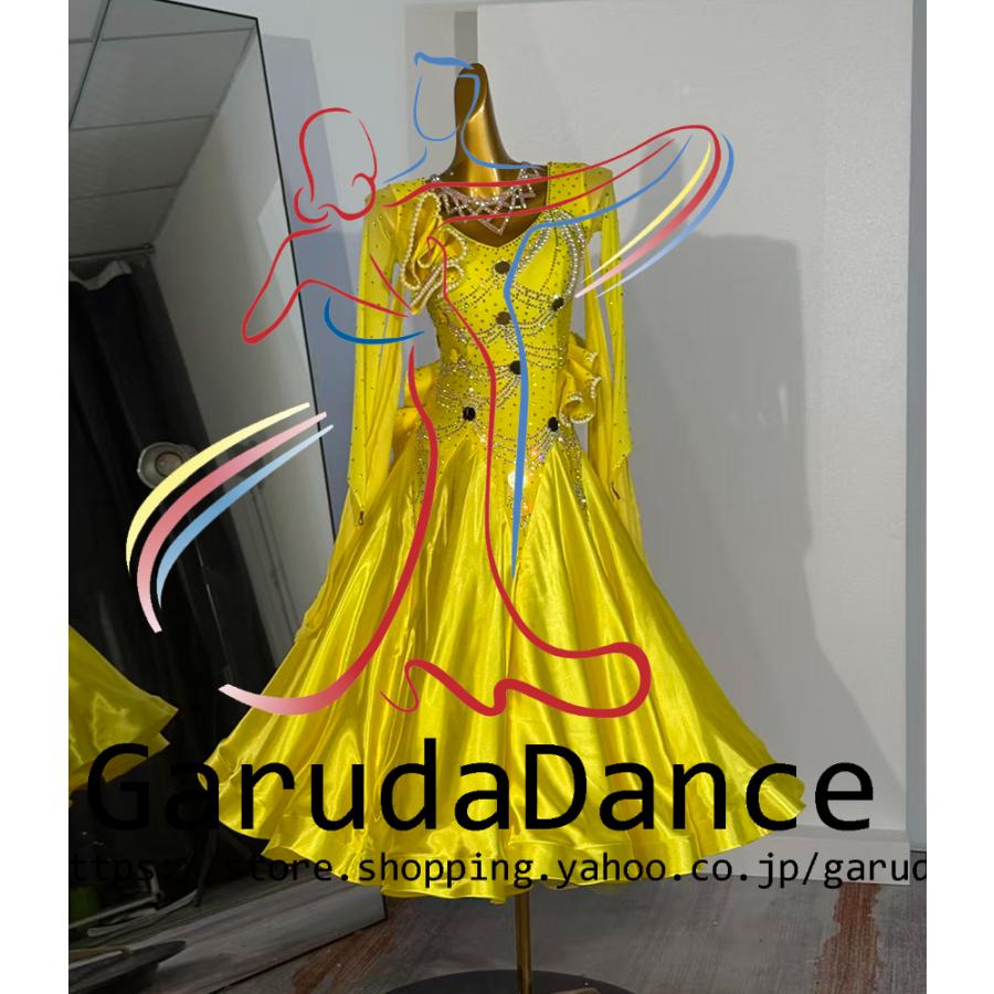 Garuda SHOP レディース社交ダンス衣装 競技ドレス モダンドレス高級