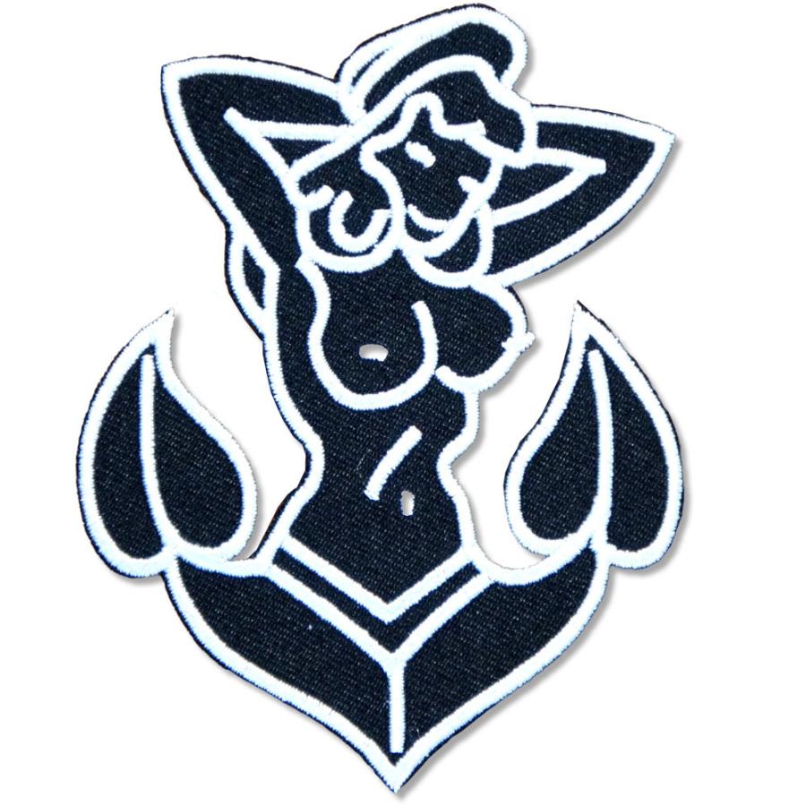 刺繍 アイロン ワッペン パッチ【セクシーアンカー セーラーガール