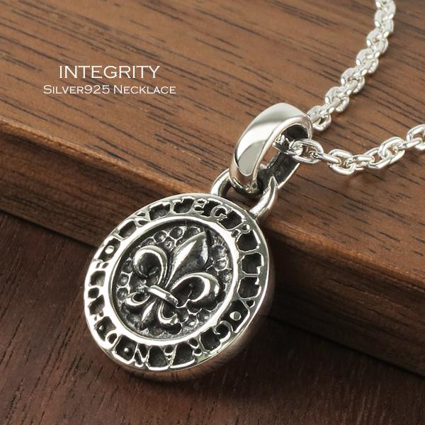 ネックレス メンズ ブランド シルバー 百合の紋章 コイン ユリ フレア