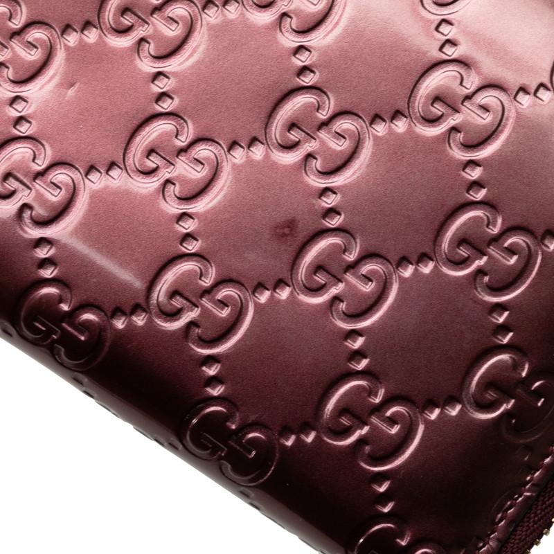 GUCCI（グッチ） グッチシマ ラブリー Gハート ラウンドファスナー 長