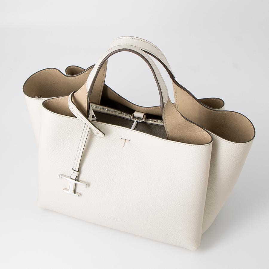 TOD'S（トッズ） トートバッグ(2WAY仕様) ミニ Tタイムレス ホワイト T