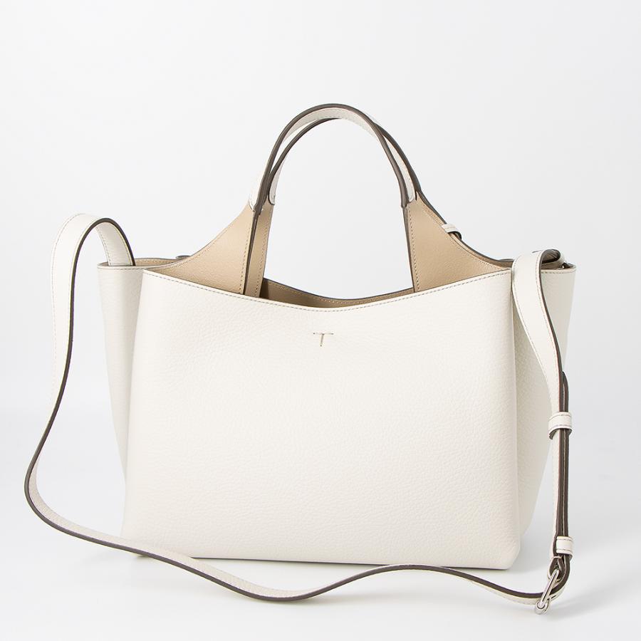 TOD'S（トッズ） トートバッグ(2WAY仕様) ミニ Tタイムレス ホワイト T