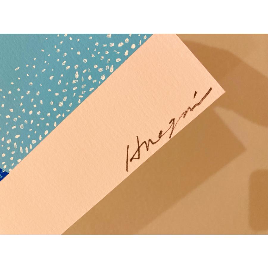 永井博 POOLSIDE Small Art Piece (額付き) Hiroshi Nagai : 代官山 蔦