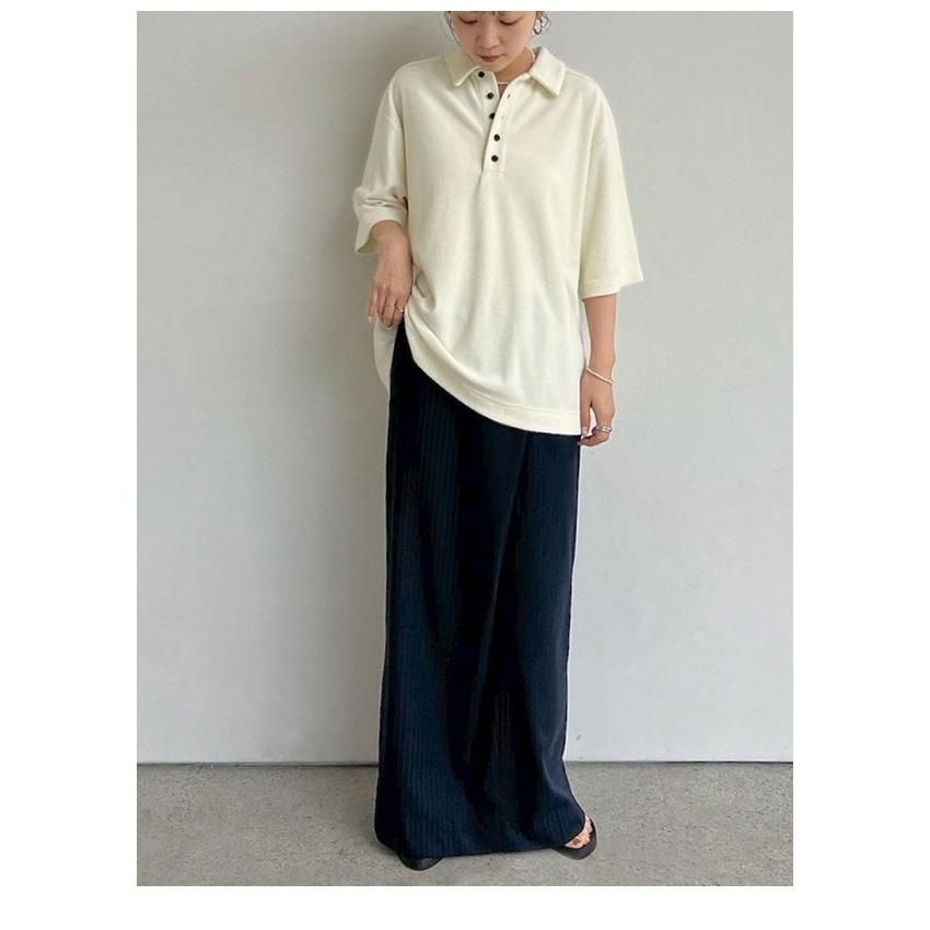anuke pile polo tops ブラウン ànuke online store（アンヌーク