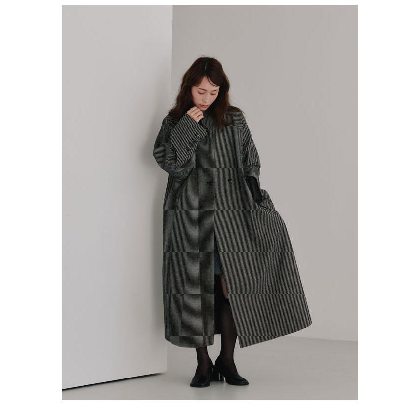 SALE20%OF ヘラ Hella 25秋冬 tweed long coat ツイードロングコート