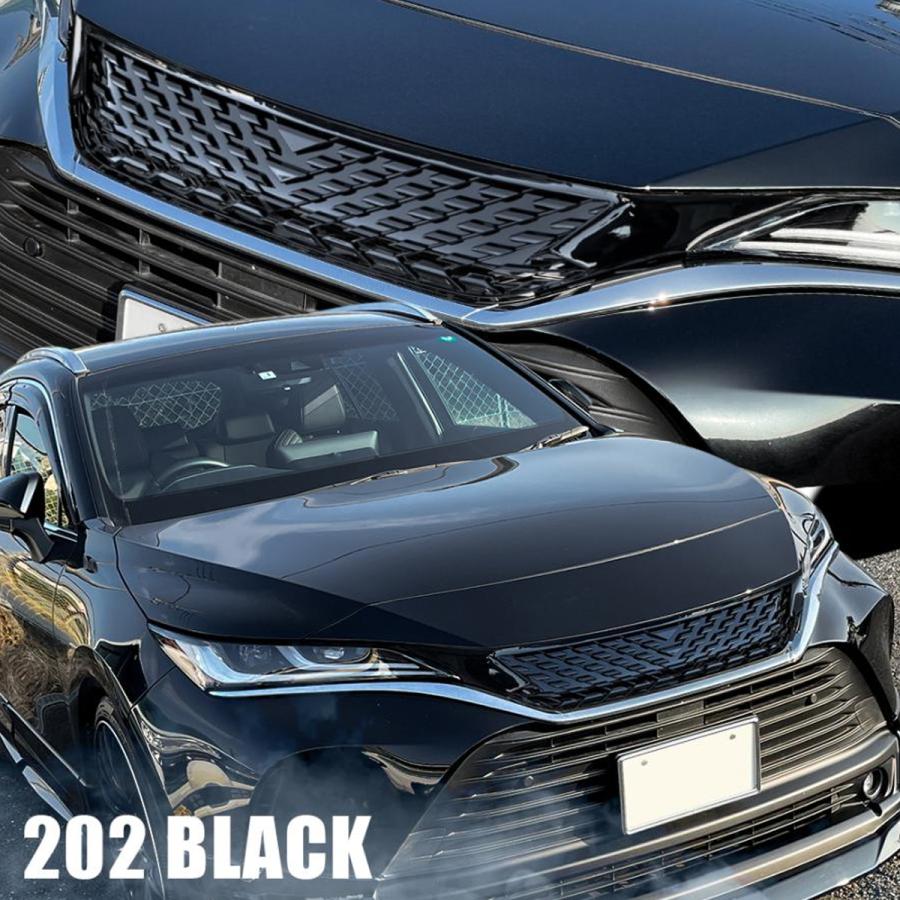 ハリアー 80系 PHEV フロントグリルカバー マークレス 純正色 ブラック