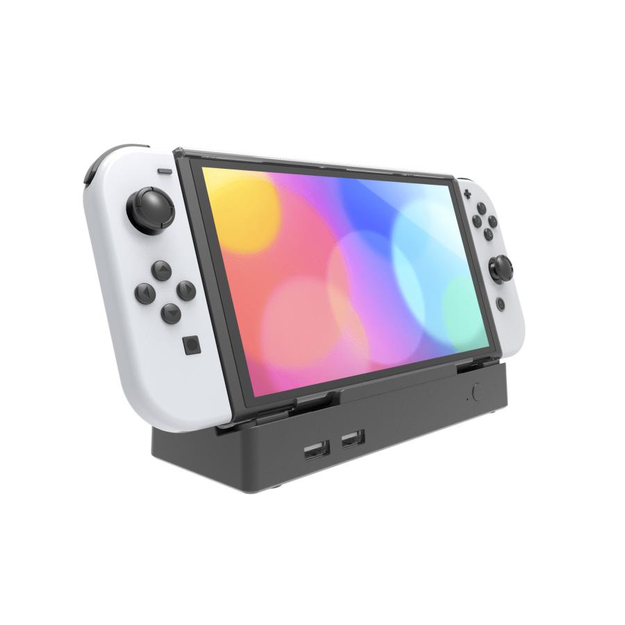 充電ドッグ LANコネクタ USBポート付き 任天堂スイッチ 有機EL TV表示
