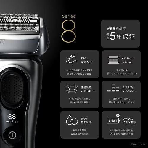BRAUN（ブラウン） メンズシェーバー シリーズ8 （3枚刃) グレー