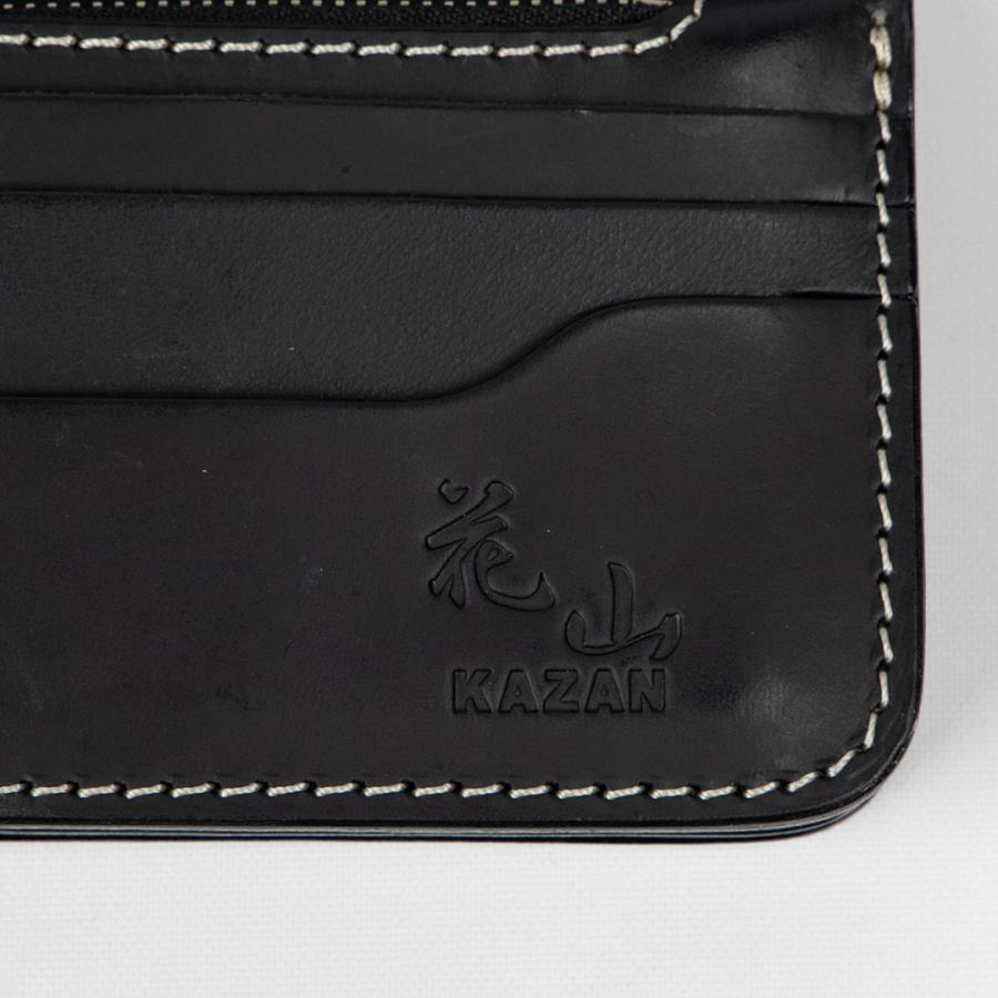 花山 花山レザーウォレット/KAZAN LEATHER WALLET（ブラック） W-9AK