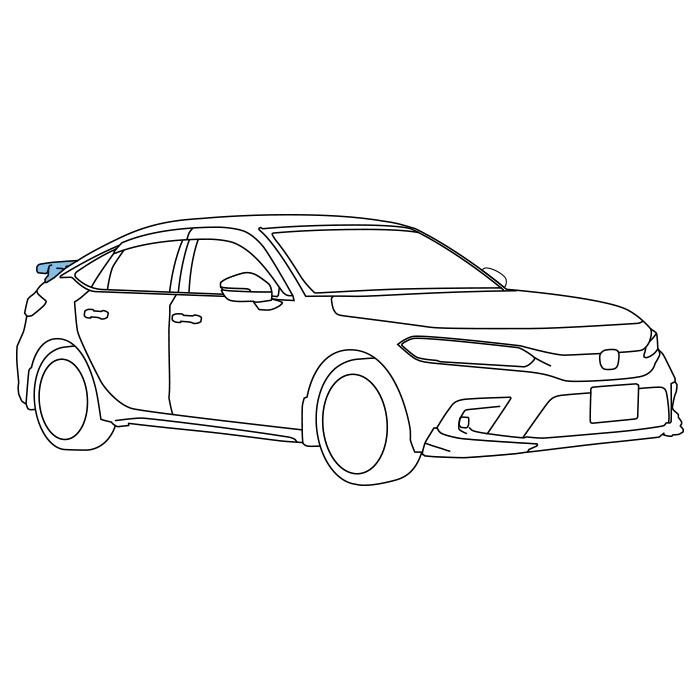 ホンダ（HONDA） 純正 テールゲートスポイラー ソニックグレーパール