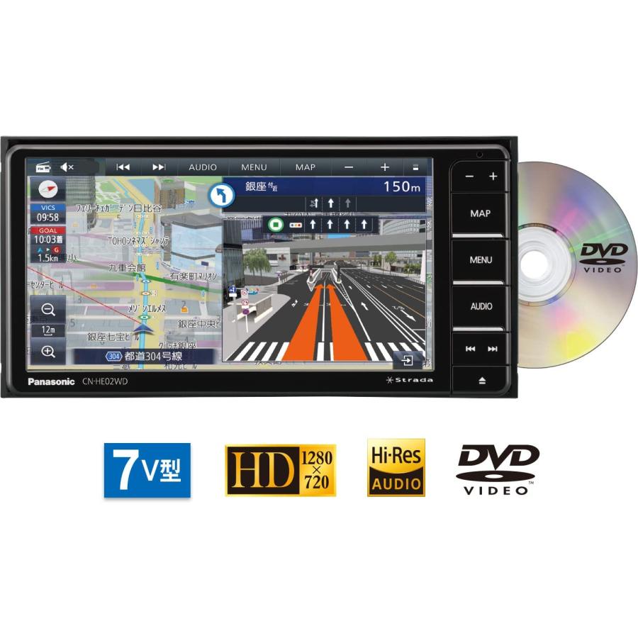 Strada CN-HE02WD パナソニック ストラーダ 7V型 200mmワイド カーナビ