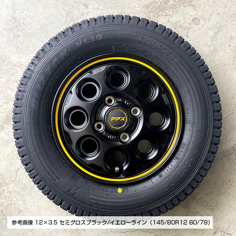ブリザック 軽トラ 軽バン VL10 145/80R12 LT PPX MIL8 12×3.50B