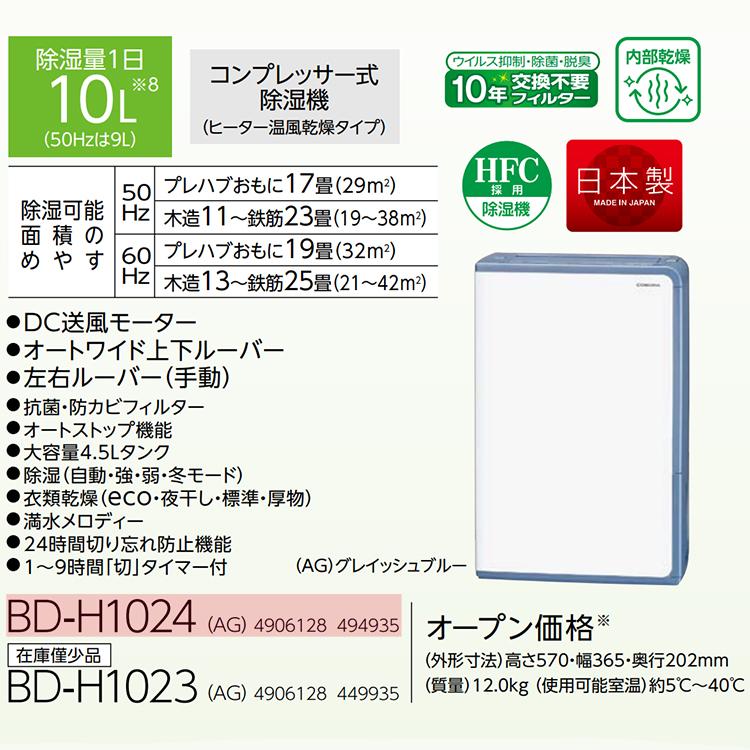 CORONA（コロナ） 衣類乾燥除湿機 2024年モデル グレイッシュブルー H