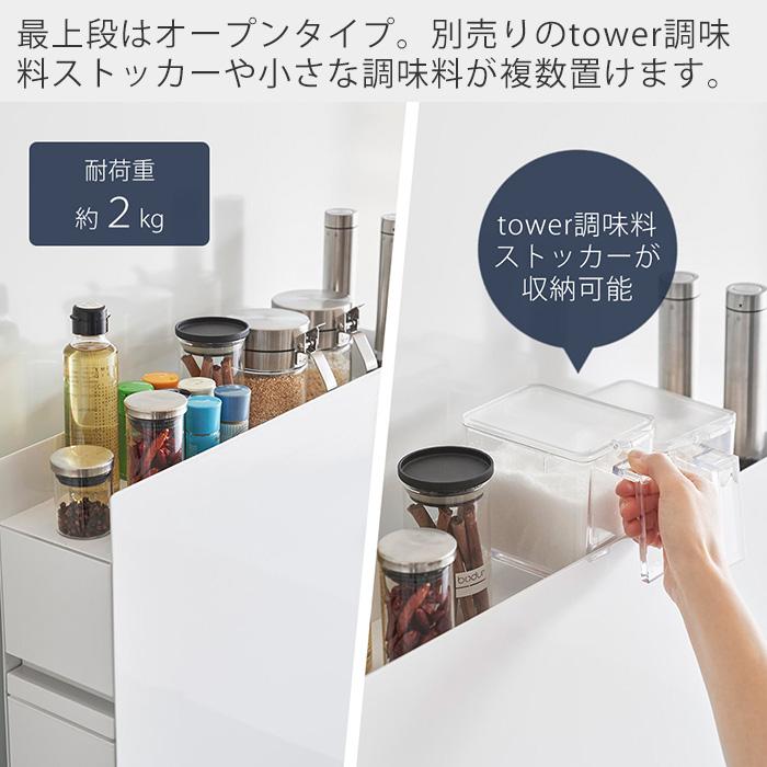 tower 山崎実業 公式 タワー 隠せる調味料ラック 2段 スパイス ボトル