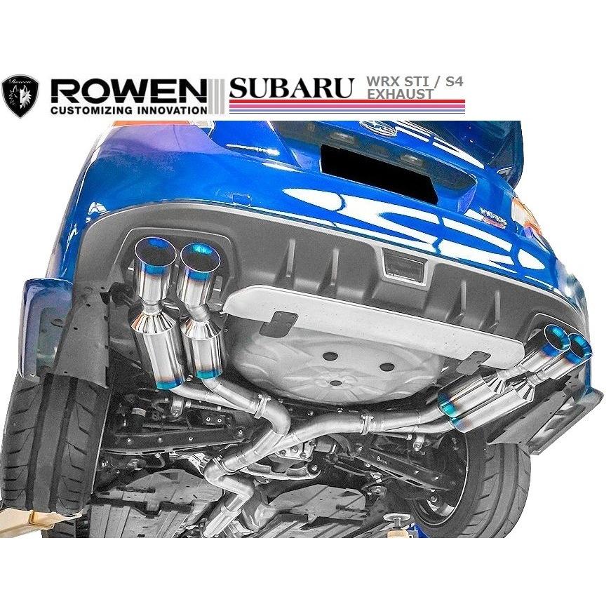 M's】スバル WRX S4 VAG 専用 4本出し チタン マフラー ROWEN