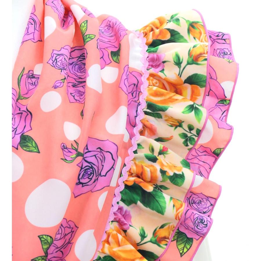 フラメンコ ピキージョ＆スカートセット ローズ ピンク×ベージュ S-L