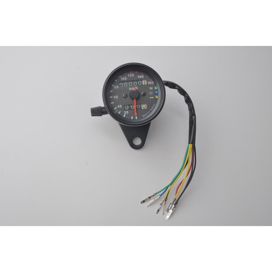 新品 機械式 バイク ミニ スピードメーター 140km/h 65mm トリップ付