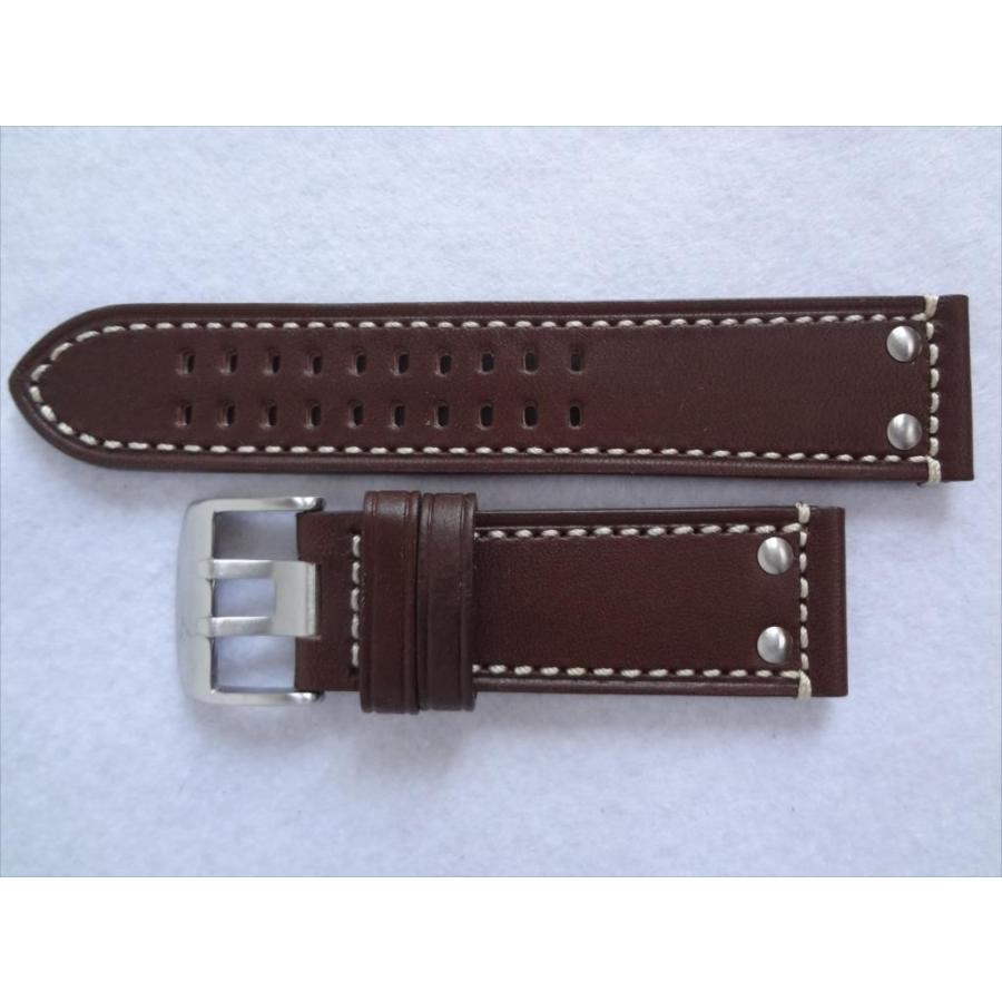 腕時計バンド Luminox用 26mm 茶色 本革 レザーベルト 茶 ブラウン