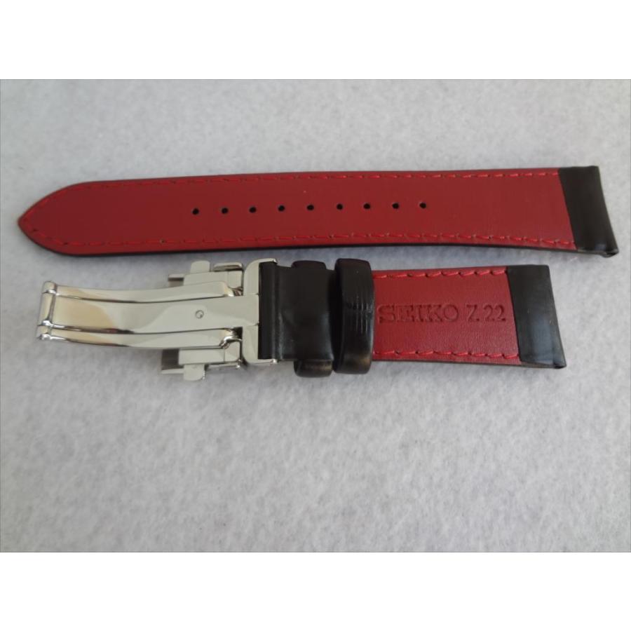 SEIKO 純正 腕時計バンド 22mm 7B22-0AL0 7B25-0AB0 用 レザーベルト