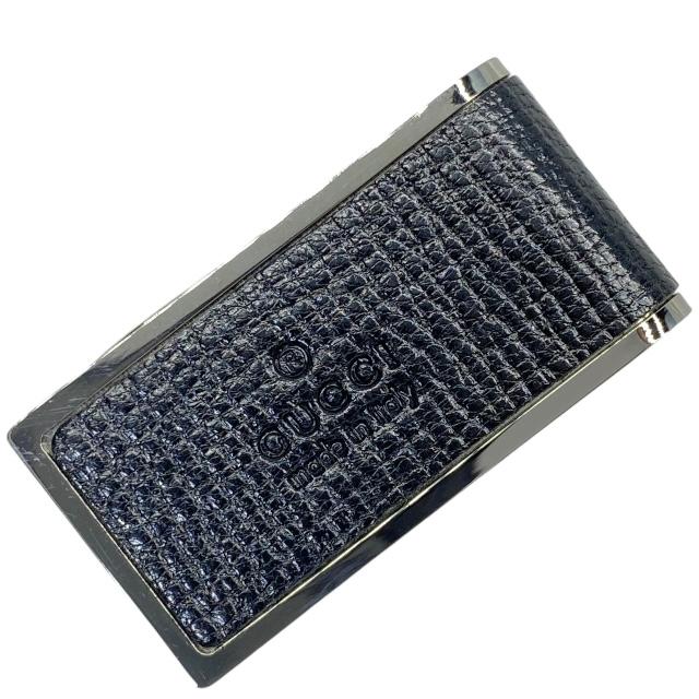 GUCCI（グッチ） クリップ マネークリップ 小物 ロゴ レザー メタル