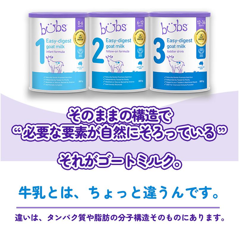 Bubs（バブズ）A2 ヤギミルク・ゴート粉ミルク ステップ1（0〜6カ月