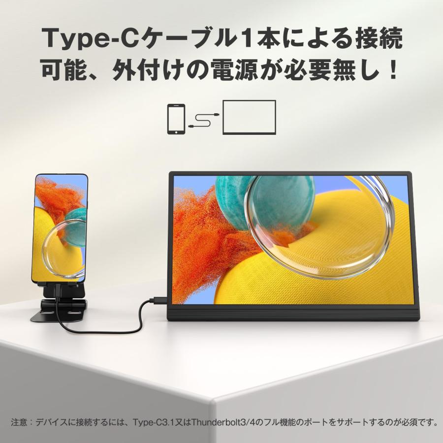 Newsoul モバイルモニター 15.6インチ モバイルディスプレイ 自立型