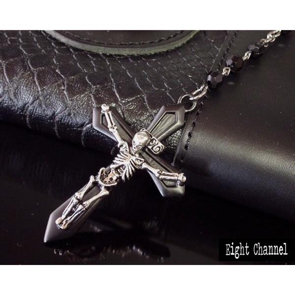 ネックレス ロザリオ 十字架 イエス キリスト 骸骨 スカル 髑髏