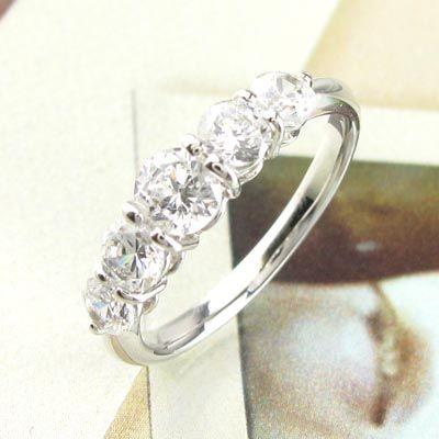 エタニティリング ダイヤモンド ハーフ 指輪 プラチナ 900SIクラス