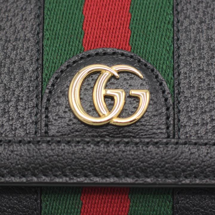 GUCCI（グッチ） GUCCI 719887DJ2DG 1060 二つ折り財布 ブラック 黒