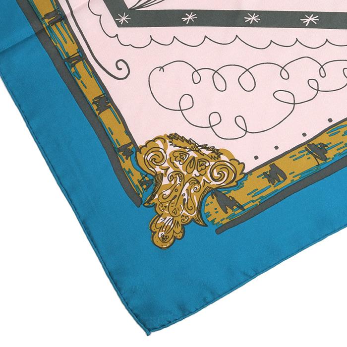 manipuri（マニプリ） scarf シルクスカーフ WINTER SWAN 88×88