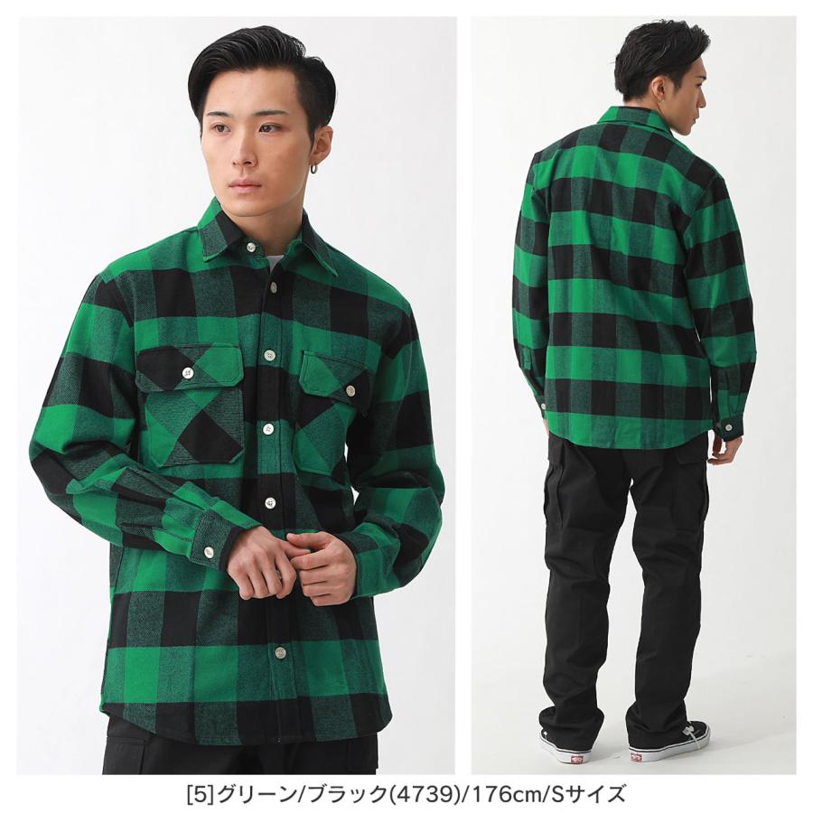 ROTHCO（ロスコ） シャツ 長袖 ブロック チェック柄 メンズ USAモデル