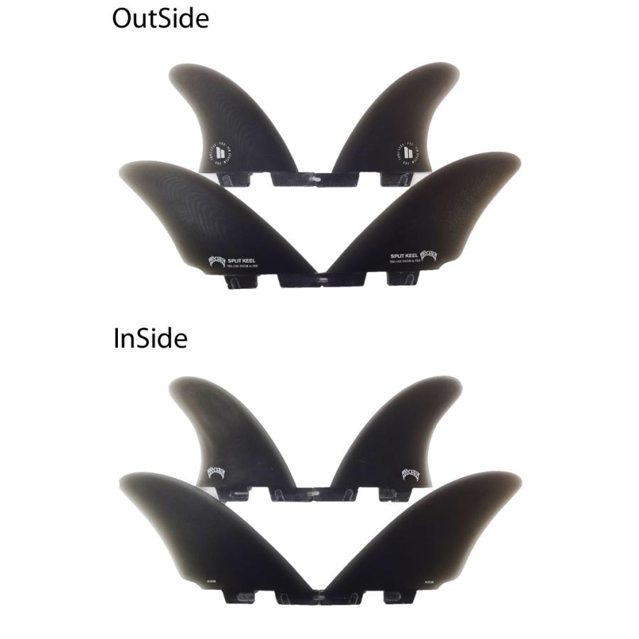 FCS fcs2 フィン クワッド MB SPLIT KEEL QUAD メイヘムロゴ